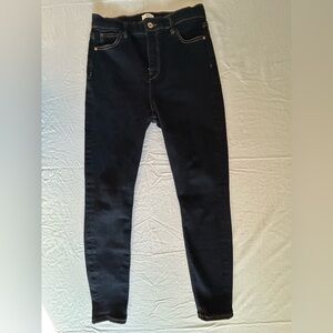 River Island Dark Wash Skinny Jeans Size 14 Mid Rise Classic